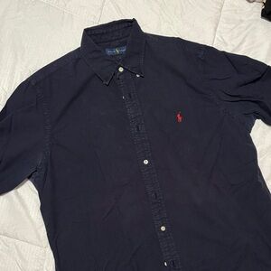 Polo by Ralph Lauren Men's Dark Blue Button Down Shirt